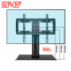 【SG】 Universal Table TV Stand Base Fits 26"-70" inch LCD LED Screen Height Adjustable Monitor Bracket