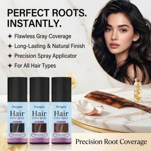 HOEGOA Temporary Hair Color Spray Scalp Care Natural Root Touch Up Quick Dry Hair Styling Spray Daily Beauty Use