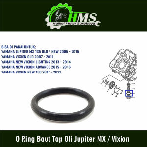 O Ring Baut Tap Oli Jupiter MX / Vixion - Karet Seal Oring Baud Tap Oil Mesin Bawah Yamaha Xabre