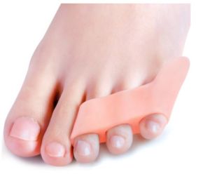 SRIEI 1Pair Silicone Toe Separator Three hole Little Overlapping Toes Bunion Blister Pain Relief Toe Straightener Protector