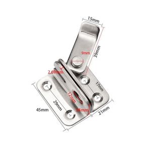Stainless Steel Safety Hasp Door Lock for Bathroom Bedroom Door Catch Latch Simple Anti-theft Lock