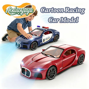 Aoduoyaya Cartoon Racing Car Model Toy with Light and Music Three-Door Simulation Toy Car for Boys Kereta DIECAST Aloi
