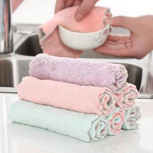 Mini Soft Kitchen Washing Dish Bowl Cloth Clean Hand Towel Kitchen Dish Cloth