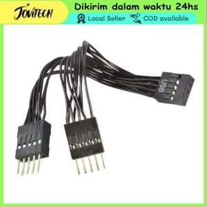 Kabel Y Splitter 1:2 USB Header  1 Female to 2 Male | Kabel USB Front Header Extension 9 Pin