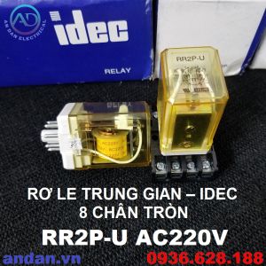 Rơ le trung gian IDEC RR2P-U (8 chân tròn) RR3P-U (11 chân tròn) 24VDC 220VAC Relay Idec