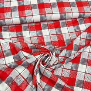 Kain Japan Silky Luxe Checkered Printed Soft Flowy Bidang 60" Open Meter (0.5m) LEILIN TEXTILES [Kain Pasang]