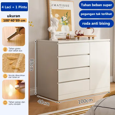 HL ตู้เตี้ย 5ชั้น ตู้ทรงเตี้ย ตู้ลิ้นชักส ลิ้นชักตู้เก็บลิ้นชัก 120cm ลิ้นชักเพิ่มหนา สีสลับ ไม้แข็งเเรงทนทาน สำหรับตกแต่งห้อง ลิ้นชักตู้เก็บลิ้นชัก