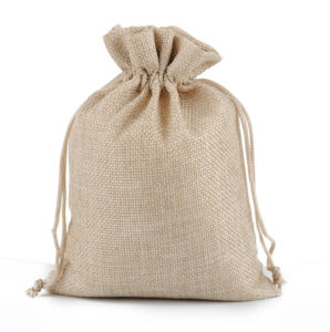 5pcs Burlap DrawstringPouch Plain Linen GiftBag Jute Storage organizer Pouch Stringbag duststringbag