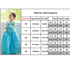 Baju Elsa Frozen Anak Dress Princess / Kostum Dress Elsa Frozen Anak 4 5 6 7 8 Tahun Import GRATIS PITA Dress Anak Import Anna Elsa Terbaru Mewah Baju Custome Karakter Elsa Frozen
