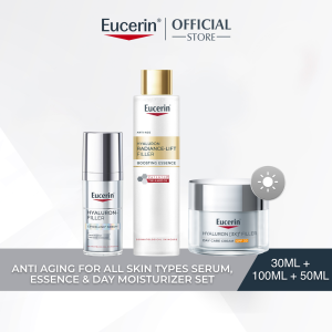 Eucerin Anti Aging for All Skin Types Serum Essence & Day Moisturizer Set | Epicelline® Serum + Essence + Day Cream