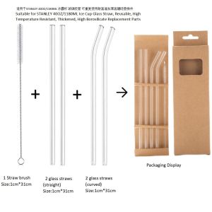glass straw Suitable for STANLEY 20/30/40OZ/insulated cup high borosilicate