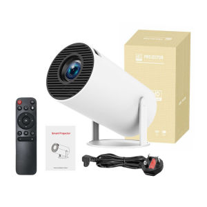 MeeGoo Mini Projector Portable Home Wireless Projector Max Version 1080P/4K HD with Auto Correction for phones tablets