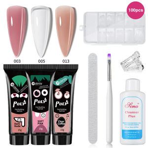 JOSLOVE Poly Gel Nail Extension 8pc/set Quick Building Nail UV Gel Nail Extension for Nail Art Salon