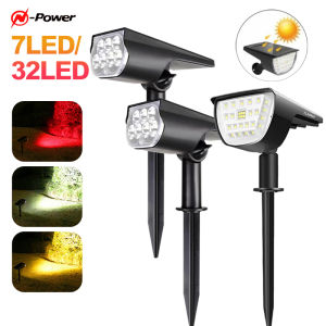 [In Stock] N-Power 32LED Solar Garden Light Outdoor Waterproof LED Pathway Landscape Light Stake Garden Yard Lawn Lamp