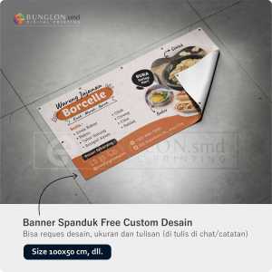 PRINT CETAK SPANDUK BANNER WARUNG JAJANAN FREE DESAIN
