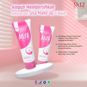 MILK CLEANSER SR12 SKINCARE SUSU PEMBERSIH WAJAH MAKE UP MUKA GLOWING BPOM