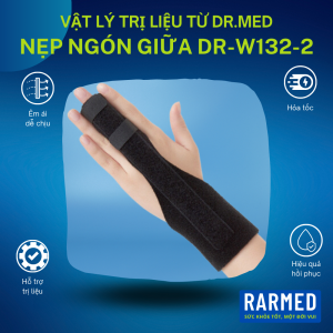Nẹp ngón tay giữa Dr.Med DR-W132-2 bảo vệ bong gân phẩu thuật trật xương - 1 Size