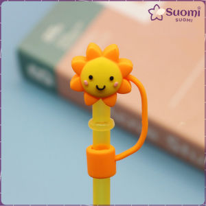 Suomi Straw Cap Silicone Dust-proof Plug Glass Tea Milk Straw Splash-proof Lid