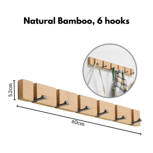 🇸🇬 Heavy Duty Sleek Wooden Wall Hanging Folding Hook No Drill For Door and Wall Clothes Hook Behind Door Towel Hooks