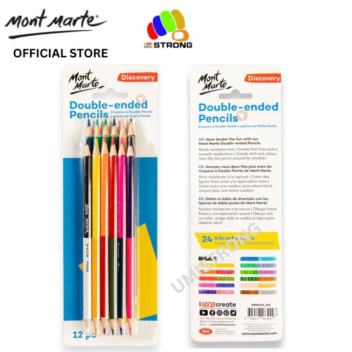 Mont Marte Double-ended Pencils Discovery 12pc | Lazada Singapore