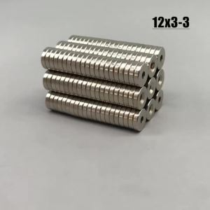12x3-3mm Magnet Round Hole Shape Accessory for Whiteboard Refrigerator Garage Tool Fridge Office Craft 12*3-3mm 10/50/200/500pcs