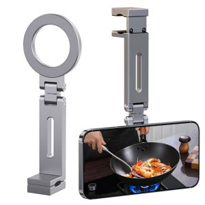 Magnetic Airplane Phone Holder Ring Grip for iPhone 15 Travel Essential 360 Rotation Durable Aluminum Alloy Black