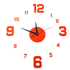 นาฬิกาควอตซ์เข็มอะคริลิค DIY 3มิตินาฬิกาแขวนผนังทันสมัยสำหรับอุปกรณ์ตกแต่งห้องนั่งเล่นบ้านนาฬิกาดิจิตอลใหญ่2023เข็ม