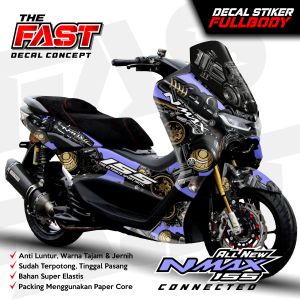 TERBARU Decal Stiker Yamaha Nmax 155 New Fullbody Machine Racing Decal stiker nmax new / stiker nmax full body design Machine Racing Decal Nmax 155 New Connected Full Body Stiker Sticker Motor Yamaha Modif Variasi Aksesoris Dekal Nmax Machine Racing