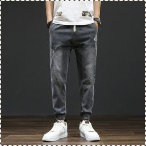 กางเกง ระบายอากาศได้ กระเป๋าหลังแสดงถึงความทนทานต่อการสึกหรอ กางเกงฮาเร็มผู้ชาย ไม่สนใจรูปร่างของคุณ