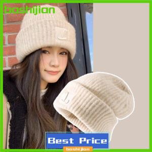 bashijian หมวกสีพื้นหมวกอบอุ่นฤดูใบไม้ร่วงฤดูหนาวสำหรับผู้หญิงหมวกอบอุ่นกลางแจ้งเรียบง่ายหมวกแฟชั่นอเนกประสงค์ทุกวันหมวกลำลองของขวัญ