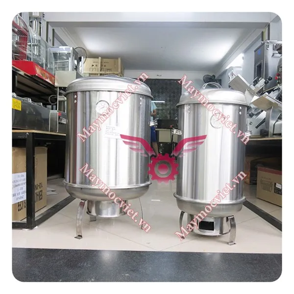 Lò Lu Quay Nướng Vịt Gà Mini 40 Inox Dùng Than