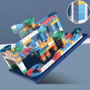 [TM77]136PCS MAINAN BALOK SUSUN BOLA DAN RAIL DENGAN KOTAK PENYIMPANAN DAN TUTUP PAPAN BALOK / BRIICK WITH BALL AND TRACK ADVENTURE / BALOK SUSUN ADVENTURE