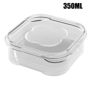 350/650ML Refrigerator Frozen Meat Antibacterial Fresh-Keeping Box Food-Grade Transparent PVC Fruit and Vegetable Sealed Fresh-Keeping Box