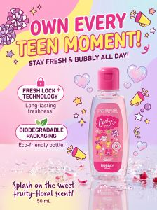 PC Cool-its Splash Cologne Bubbly 50ml | Fresh Fruity Floral Scent Long-Lasting Teen Body Spray