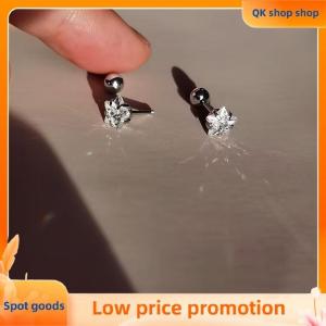 ✨QK shop✨ 316L Stainless Steel Helix  Star Earrings Women 1pc Trend Zircon Lobe Rook Cartilage Ear Jewelry Body Accessories