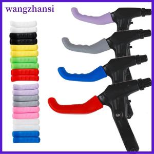 wangzhansi ที่ครอบมือจับเบรกจักรยาน TPR MTB ปลอกป้องกันแฮนด์จักรยานอุปกรณ์ป้องกันจักรยานกันลื่น