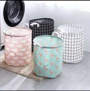Keranjang Baju Cucian Pakaian Kotor Laundry Basket Keranjang Lingkaran