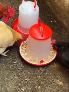 Automatic Chicken Poultry Feeder Drinker Adjustable Plastic Food Water Dispenser Durable Farm