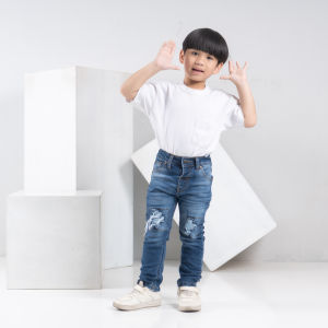 Maryland I Celana Jeans Anak Sobek Lutut Double Ripped Usia 2-12 Tahun Size S - XXXL