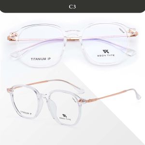 SSON TVTE Kacamata Round Metal Anti Radiasi Blueray Photocromic Bluecromic Pria Wanita T18919