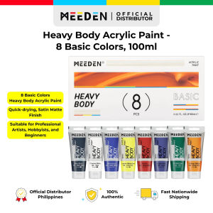 MEEDEN Heavy Body Acrylic Paint 100ml 8/40 Colors Titanium White Quick-drying Satin Matte For Artists Hobbyist Beginners