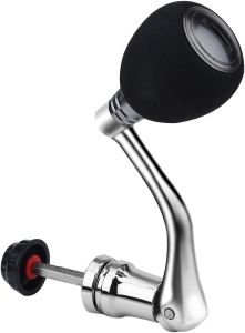 Reel Replacement Handle Metal Power Grip for 4000 5000 6000 Reels EVA Knob with -Slip Design Sturdy Hex for Firm Fixation Lightweight and Portable Fishing Accessory