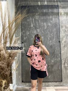 SETELAN ONE SET 19306 - S BAHAN BABYTERRY TANGAN PENDEK XL | LD 102 cm Fit To XL - 3L BISA COD