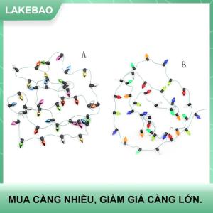 【LAKEBAO】 1m Nhà búp bê thu nhỏ một chuỗi đèn giáng sinh bằng nhựa nhiều màu