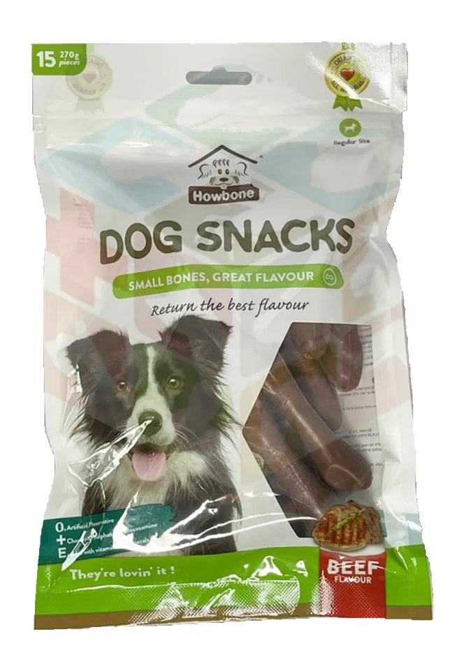 How Bone Dog Snacks Beef Flavour Small 15 pieces/pack Howbone Dog  Treats for Puppies Adult Dogs