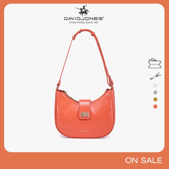 David Jones Paris women shoulder bag pu leather female crossbody