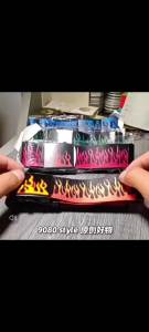 Fire pattern Korean version of the canvas waist stickers fashion and easy to match the belt belt adhesive belt woven nylon rope