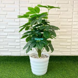 Pohon Hias Tanaman Artificial Anubias Hijau X18 Semilatex Pot Ulir Pajangan Hiasan Dekorasi Ruang Tamu