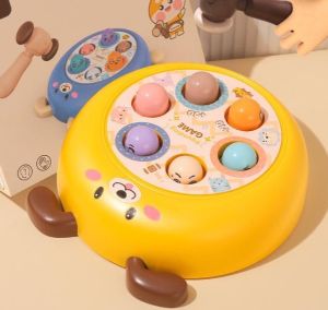 Đồ chơi Đập chuột Phi thuyền / Tròn có đèn Led nhạc vui nhộn cho các Bé (Bàn đập và cây búa đập chuột) + TẶNG PIN