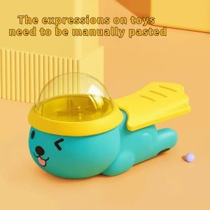 YUBAGUANB Phim hoạt hình Bộ đồ chơi cho chó Nhựa Nhấn Đồ chơi tương tác cho thú cưng Bình cho thú cưng ăn Đầy màu sắc Bộ cấp liệu tự động Huấn luyện chó